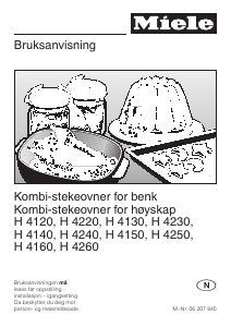 Bruksanvisning Miele H 4260 B-KAT Ovn