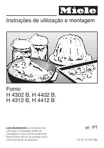 Manual Miele H 4412 B Forno