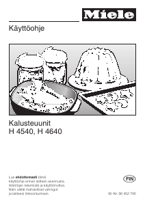 Käyttöohje Miele H 4540 Uuni