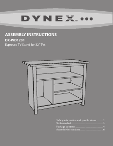 Bruksanvisning Dynex DX-WD1201 TV-bänk