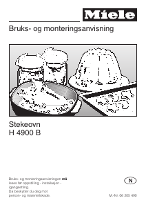 Bruksanvisning Miele H 4900 B Ovn