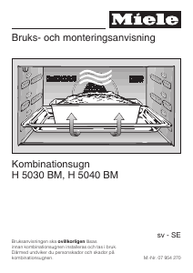 Bruksanvisning Miele H 5040 BM Ugn
