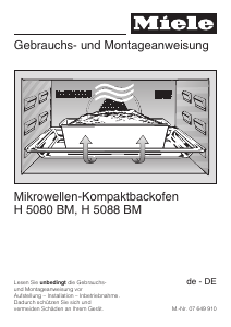 Bedienungsanleitung Miele H 5080 BM Backofen