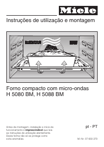 Manual Miele H 5080 BM Forno