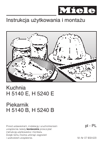 Instrukcja Miele H 5140 B Piekarnik