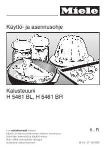 Käyttöohje Miele H 5461 BL Uuni