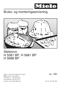 Bruksanvisning Miele H 5681 B Ovn