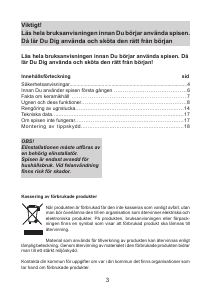 Bruksanvisning Cylinda S 4252 K Spis