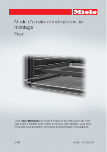 Mode d’emploi Miele H 6160 B Four
