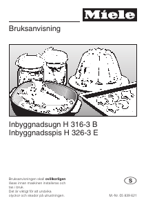 Bruksanvisning Miele H 326-3 E Spis