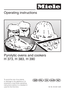 Handleiding Miele H 383 BP-KAT Fornuis