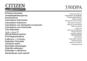 Manuale Citizen 350-DPA Calcolatrice stampante