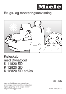 Brugsanvisning Miele K 11820 SD Køleskab