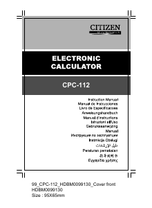Handleiding Citizen CPC-112 Rekenmachine