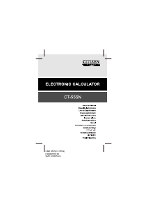 Manual Citizen CT-555N Calculator