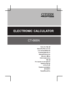 Mode d’emploi Citizen CT-666N Calculatrice