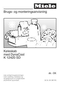 Brugsanvisning Miele K 12420 SD Køleskab