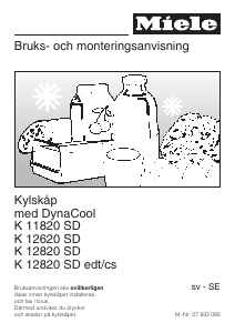 Bruksanvisning Miele K 12820 SD Kylskåp