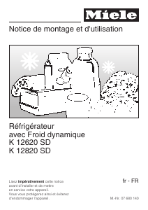 Mode d’emploi Miele K 12820 SD Réfrigérateur