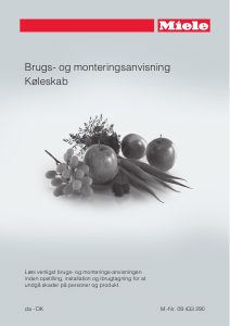 Brugsanvisning Miele K 13820 SD Køleskab