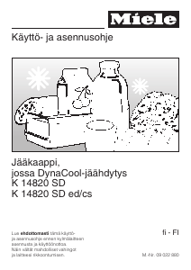 Käyttöohje Miele K 14820 SD ed/cs Jääkaappi
