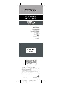 Handleiding Citizen SDC-368 Rekenmachine