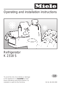 Manual Miele K 2318 S Refrigerator