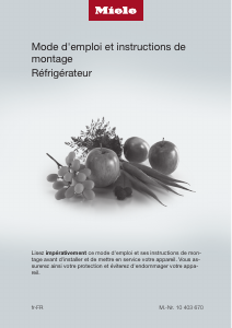 Mode d’emploi Miele K 28202 D edt/cs Réfrigérateur