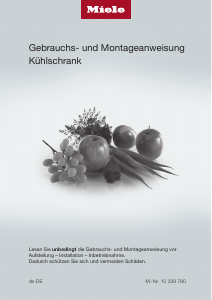 Bedienungsanleitung Miele K 28202 D ws Kühlschrank