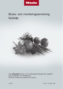 Bruksanvisning Miele K 28302 D edt/cs Kylskåp