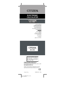 Handleiding Citizen SDC-868L Rekenmachine