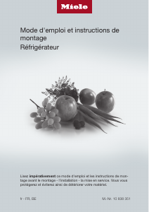 Mode d’emploi Miele K 31242 UiF Réfrigérateur