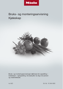 Bruksanvisning Miele K 31252 Ui-1 Kjøleskap