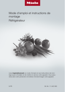 Mode d’emploi Miele K 34222 i Réfrigérateur