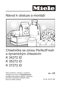Manuál Miele K 35272 iD Lednice