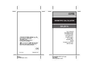 Handleiding Citizen SR-281N Rekenmachine