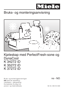 Bruksanvisning Miele K 37272 iD Kjøleskap