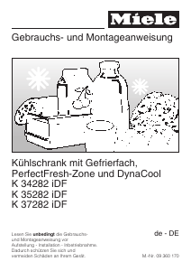 Bedienungsanleitung Miele K 37282 iDF Kühlschrank