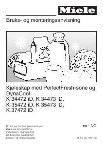 Bruksanvisning Miele K 37472 iD Kjøleskap
