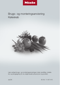 Brugsanvisning Miele K 37672 iD Køleskab