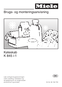 Brugsanvisning Miele K 845 i-1 Køleskab