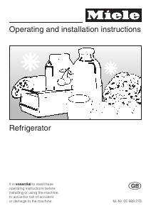 Manual Miele K 852 i Refrigerator