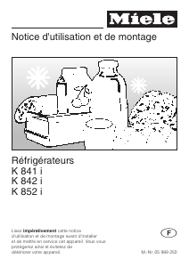 Mode d’emploi Miele K 852 i Réfrigérateur