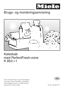 Brugsanvisning Miele K 854 i-1 Køleskab