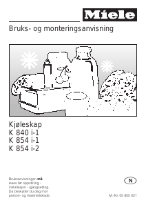 Bruksanvisning Miele K 854 i-2 Kjøleskap