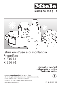 Manuale Miele K 856 i-1 Frigorifero