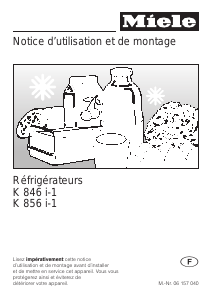 Mode d’emploi Miele K 856 i-1 Réfrigérateur