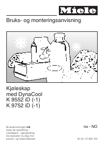 Bruksanvisning Miele K 9552 iD Kjøleskap