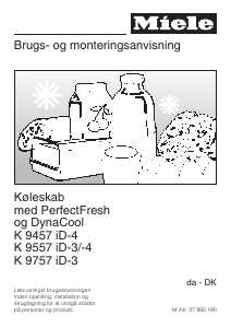 Brugsanvisning Miele K 9557 iD Køleskab
