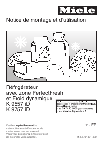 Mode d’emploi Miele K 9557 iD Réfrigérateur